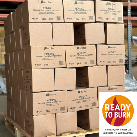 96 Boxes of Ecofire HotBrix Seconds